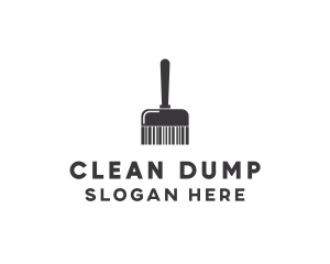 Clean Barcode Brush logo design