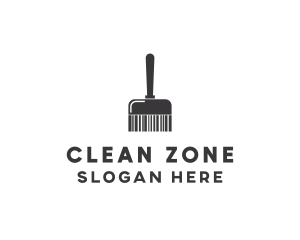 Clean Barcode Brush logo design