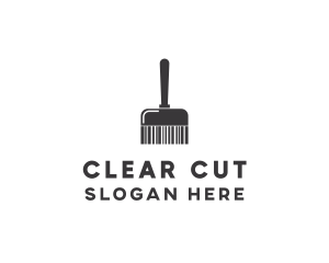 Clean Barcode Brush logo design