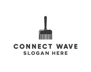 Clean Barcode Brush logo design