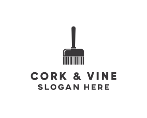 Clean Barcode Brush logo design