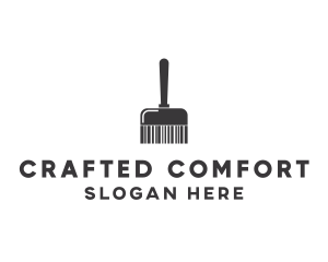 Clean Barcode Brush logo design