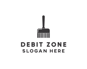 Clean Barcode Brush logo design