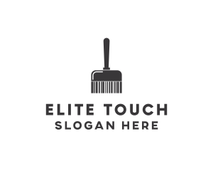 Clean Barcode Brush logo design