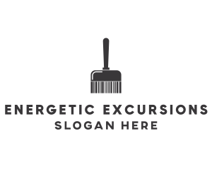 Clean Barcode Brush logo design