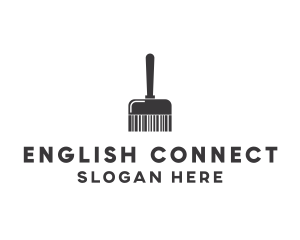 Clean Barcode Brush logo design