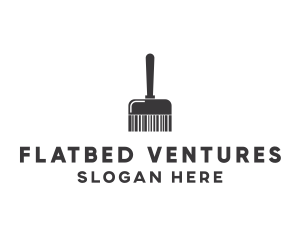 Clean Barcode Brush logo design