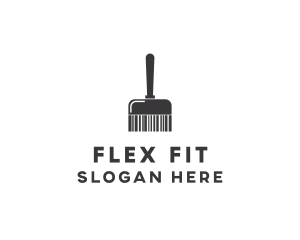 Clean Barcode Brush logo design