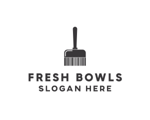 Clean Barcode Brush logo design