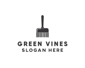 Clean Barcode Brush logo design