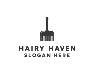 Clean Barcode Brush logo design