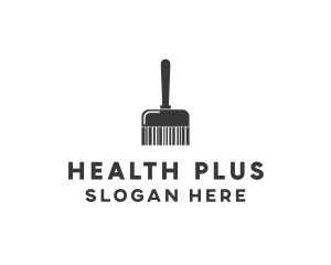 Clean Barcode Brush logo design