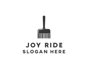 Clean Barcode Brush logo design