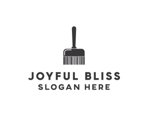 Clean Barcode Brush logo design