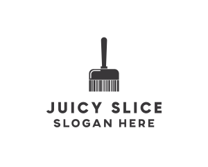 Clean Barcode Brush logo design