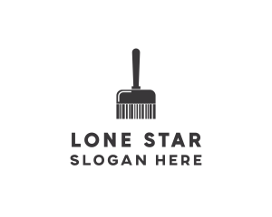 Clean Barcode Brush logo design