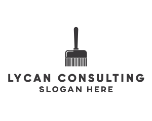 Clean Barcode Brush logo design