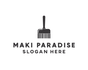 Clean Barcode Brush logo design