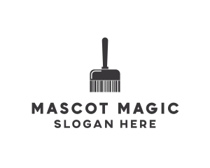 Clean Barcode Brush logo design