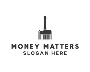 Clean Barcode Brush logo design