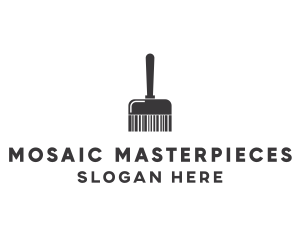 Clean Barcode Brush logo design