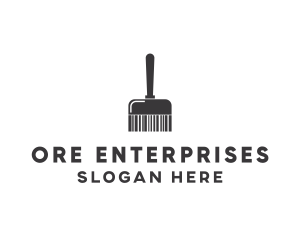 Clean Barcode Brush logo design