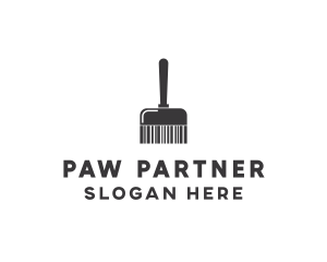 Clean Barcode Brush logo design