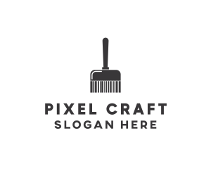 Clean Barcode Brush logo design