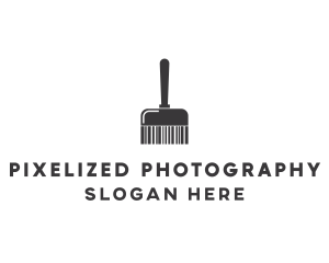 Clean Barcode Brush logo design