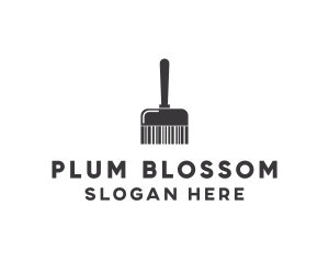 Clean Barcode Brush logo design