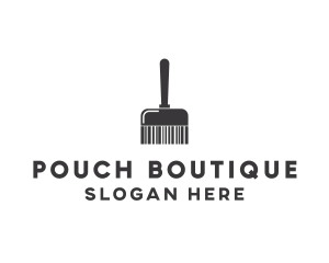 Clean Barcode Brush logo design