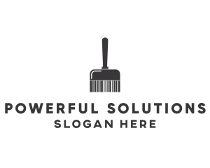 Clean Barcode Brush logo design