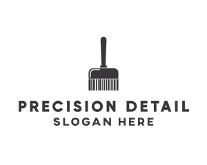 Clean Barcode Brush logo design