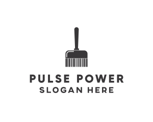 Clean Barcode Brush logo design