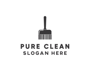Clean Barcode Brush logo design