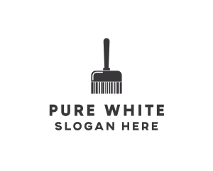 Clean Barcode Brush logo design