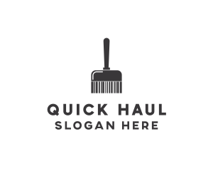 Clean Barcode Brush logo design