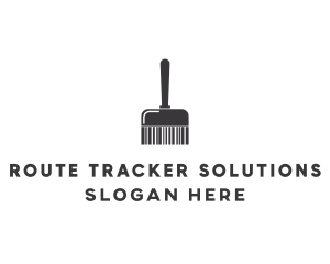 Clean Barcode Brush logo design