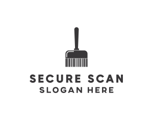 Clean Barcode Brush logo design