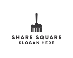 Clean Barcode Brush logo design