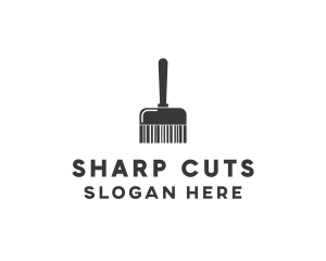 Clean Barcode Brush logo design