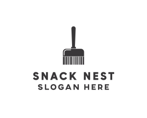 Clean Barcode Brush logo design