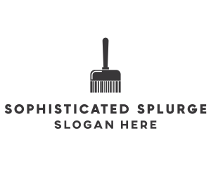 Clean Barcode Brush logo design