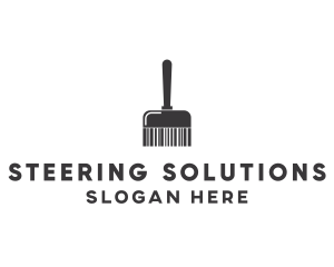 Clean Barcode Brush logo design