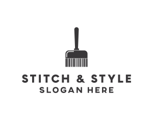 Clean Barcode Brush logo design