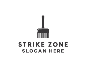 Clean Barcode Brush logo design