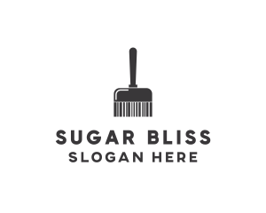 Clean Barcode Brush logo design