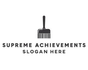 Clean Barcode Brush logo design