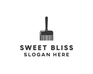 Clean Barcode Brush logo design