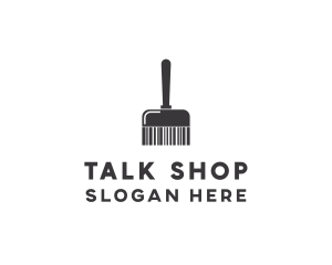 Clean Barcode Brush logo design